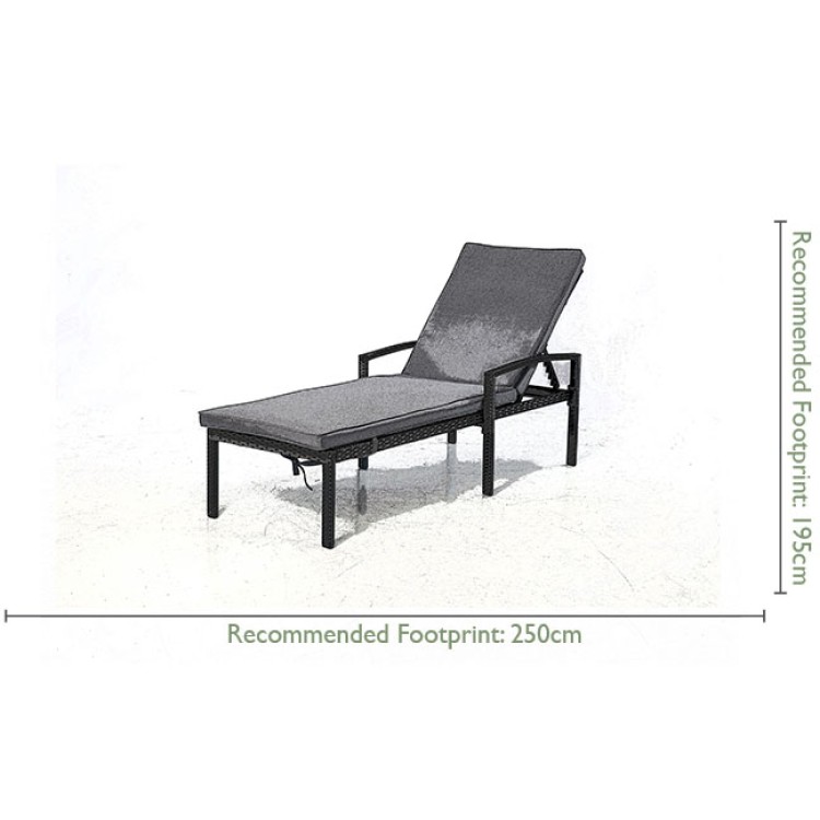 Maze Rattan Garden Furniture Austin Grey Sunlounger Oak Furniture House